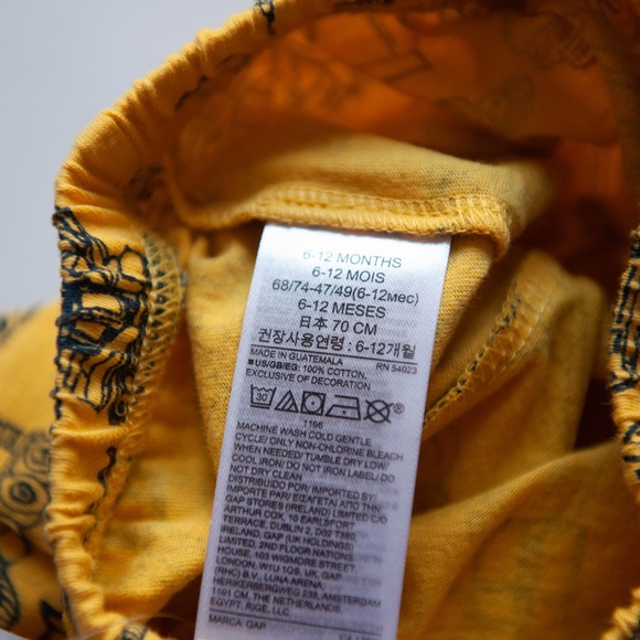 Baby Gap Construction Truck Drawstring Sweat Pants NWT 6-12 Months - Picture 3 of 4